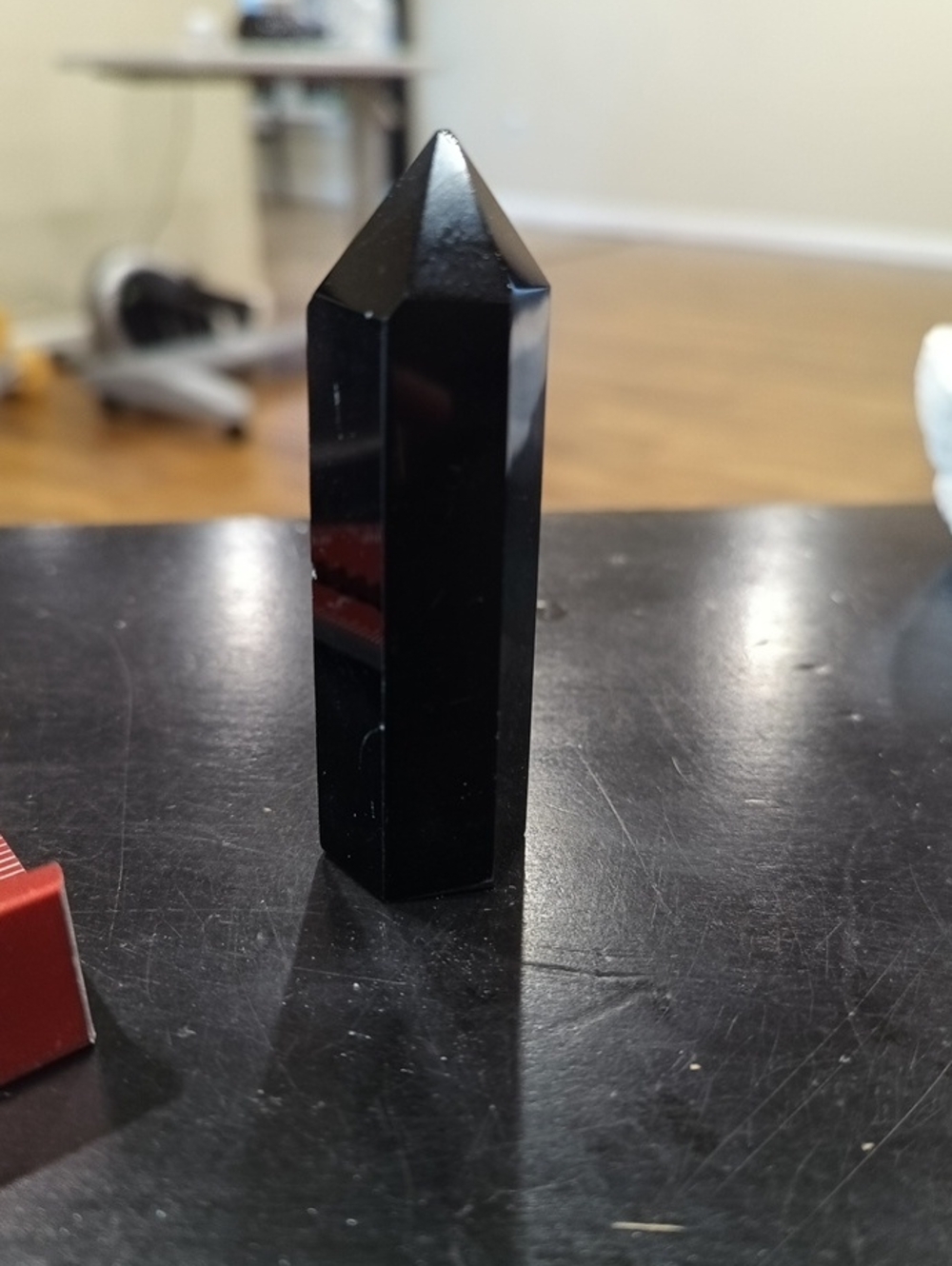 Black Polished Crystal Point Accent - Obsidian